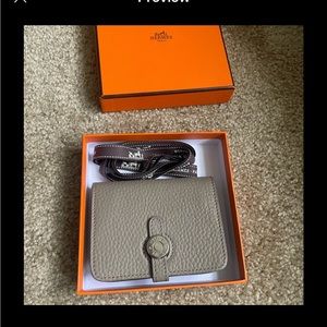 Hermes card and coins purse holder
